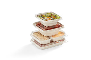
            
                Load image into Gallery viewer, 22 oz Sugarcane Food Container &amp;amp; PET Lid, Qty 50 containers and 50 lids
            
        