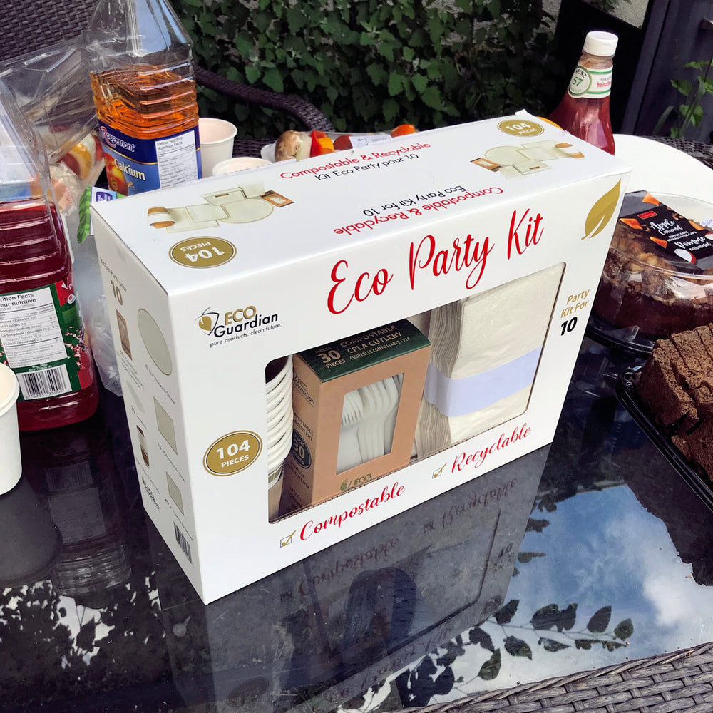Eco Party Kit for 10 People, 104 pc Count, Qty 1 Kit