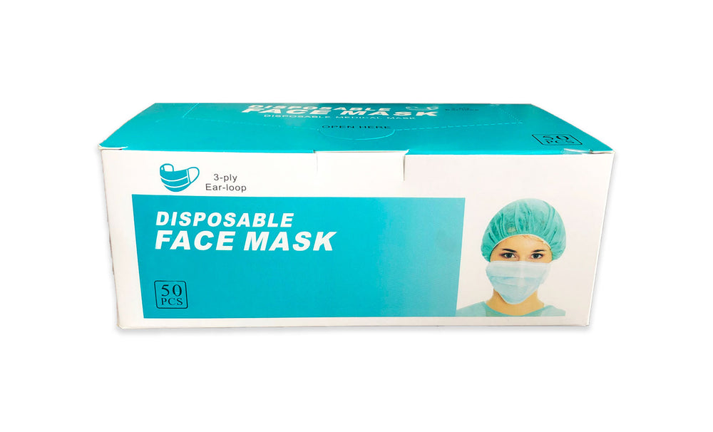 
            
                Load image into Gallery viewer, 3-ply Disposable Face Mask. Box of 50
            
        