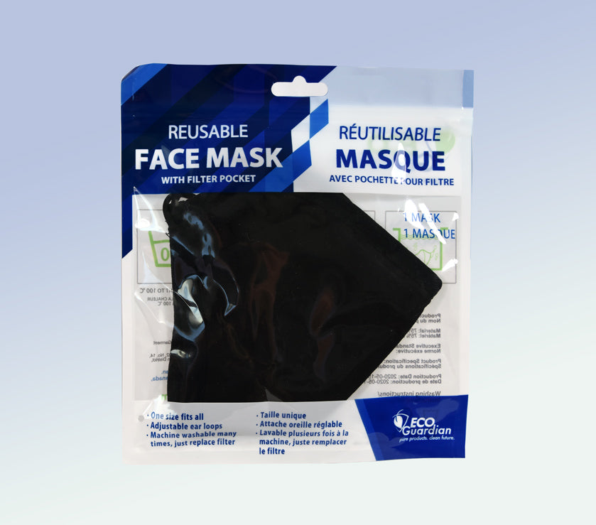 Reusable Face Covering with Filter Pocket. Pack of 5